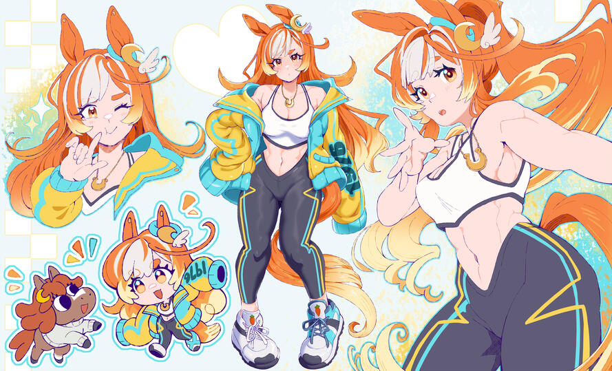 An Example of Full, Half, Bust, and Chibi all in one Image!